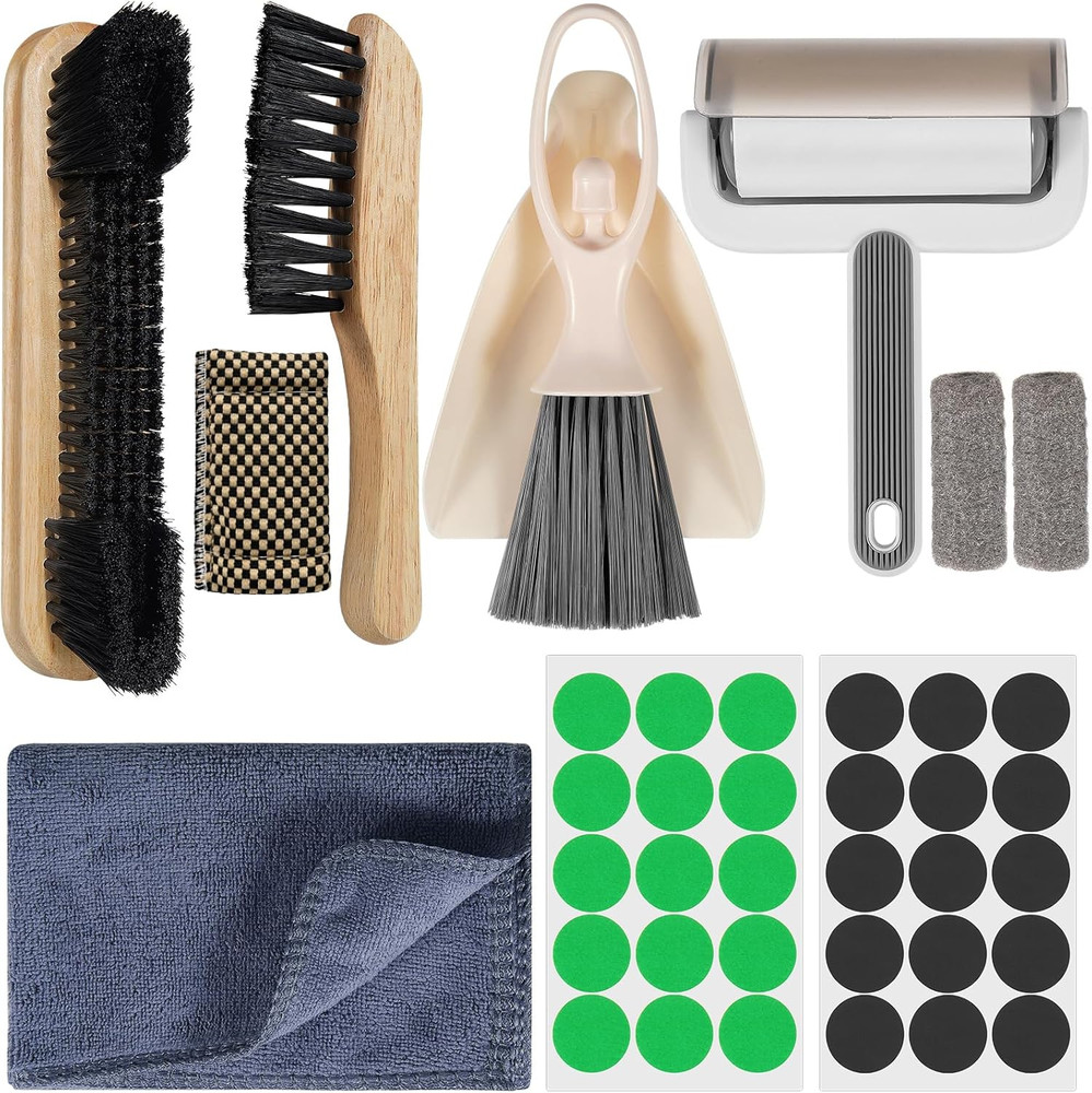 Billiard Pool Table Accessories Kit: 10 Piece Set with 2 Pool Table Brushes,2 Fe