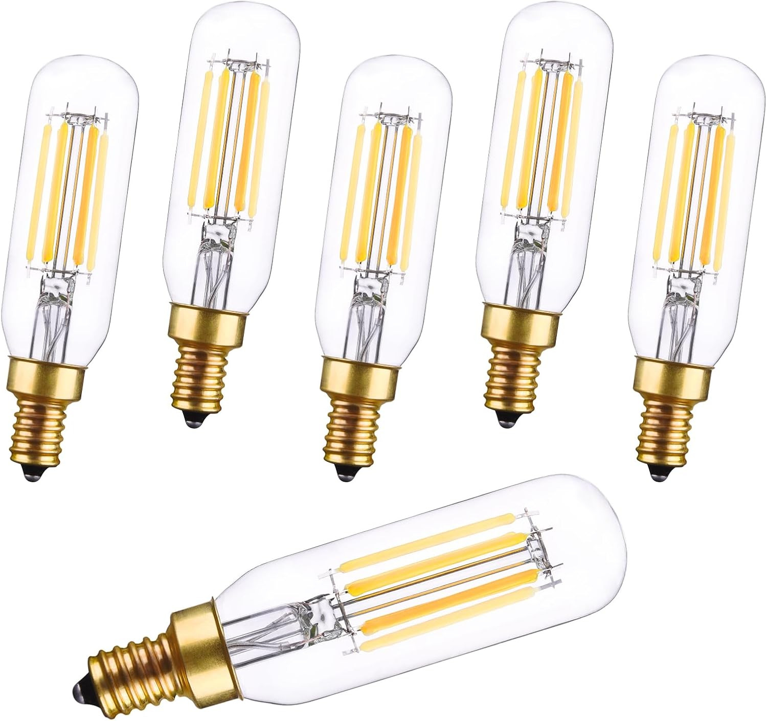 E12 Dimmable LED Bulb 80W Equivalent Small Candelabra Classic T6 T25 Ceiling Fan