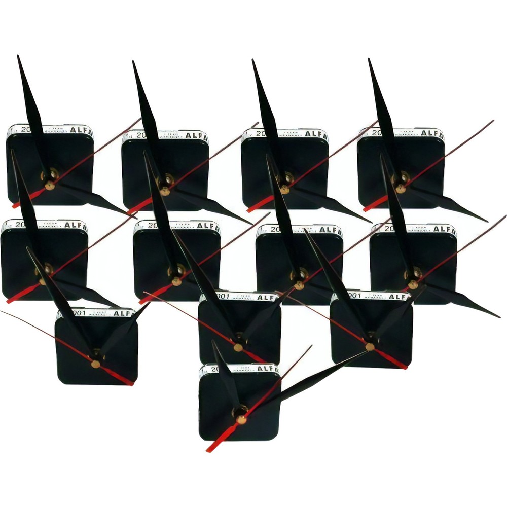 12 Quartz Clock Movements & Hands 2 3/16"