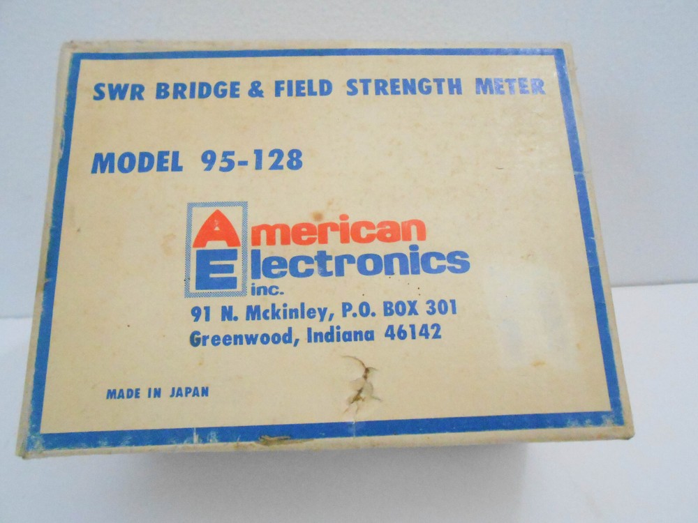 American Electronics Field Strength Meter / SWR Bridge, model 95-128 New
