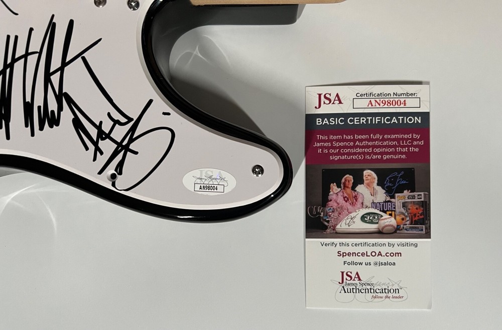 Three Days Grace Fully JSA Autograph Signed Guitar