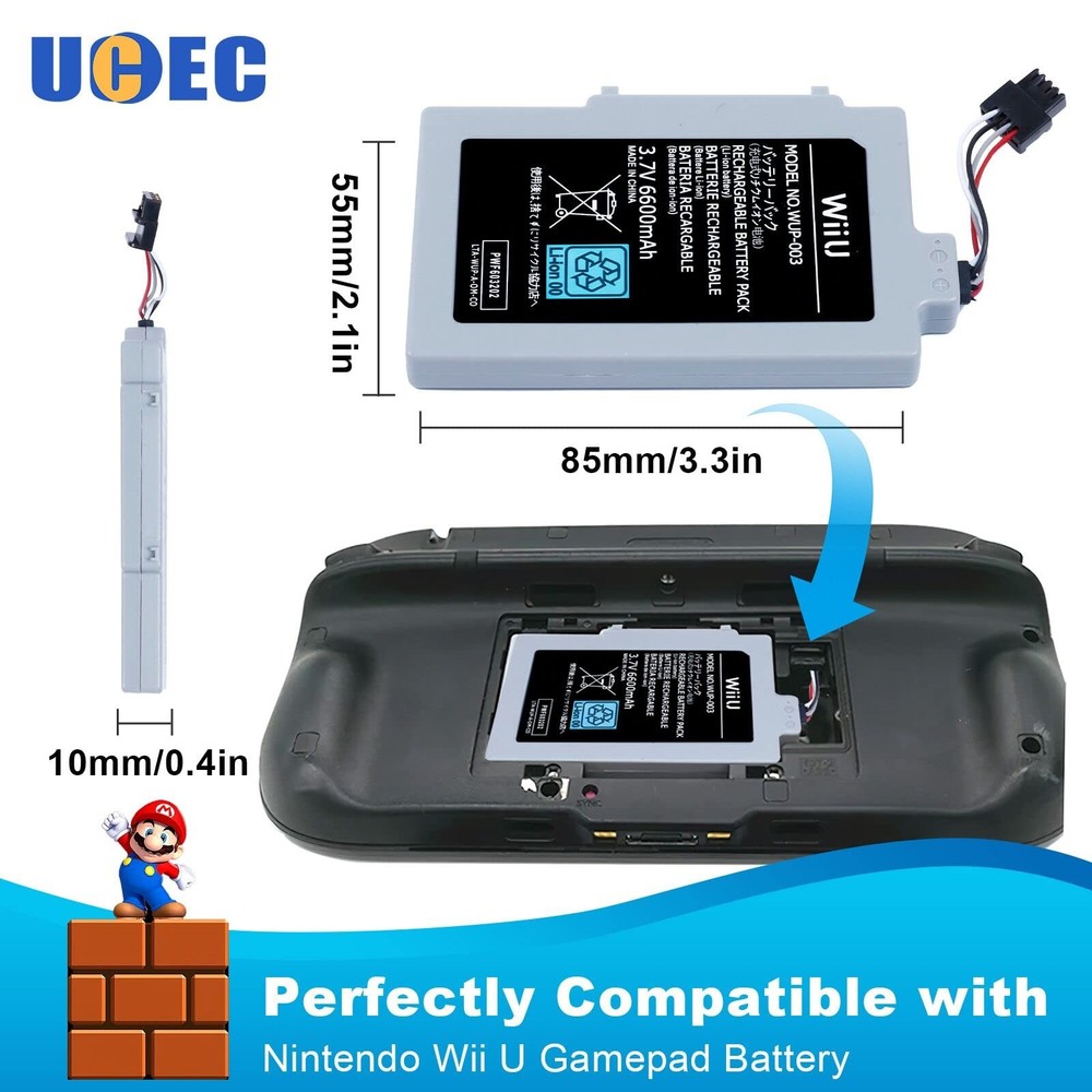 UCEC 6600mAh Gamepad Battery Replacement Rechargeable Pack...