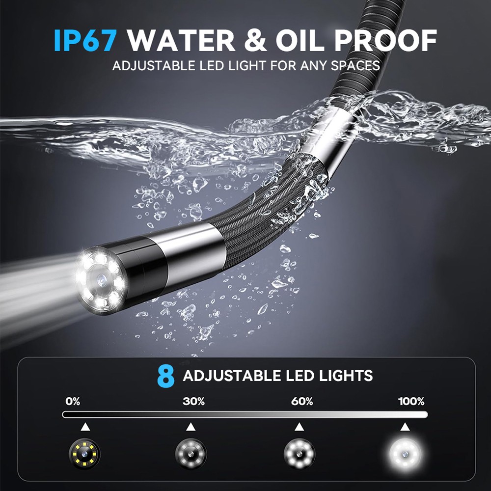 SALE! 4-Way 720° Articulating Borescope Industrial Endoscope Inspection Camera