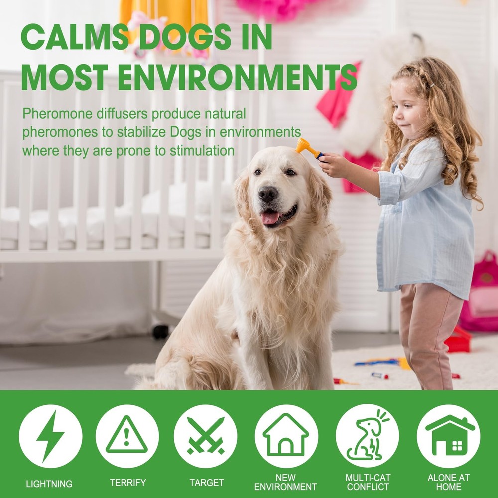 Dog Calming Diffuser Pheromone Dog Peeing Diffuser, 1 Plug in+ 1 Pack 45ml Tr...