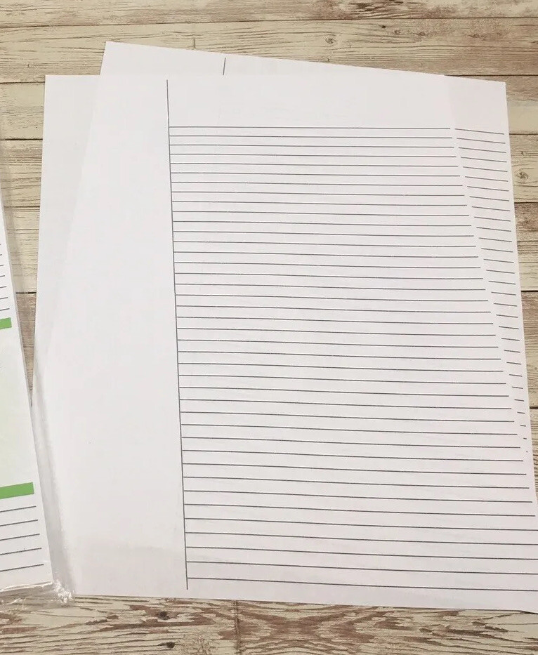 Planner Page - Handwriting Practice Paper For Children - 30 Sheets