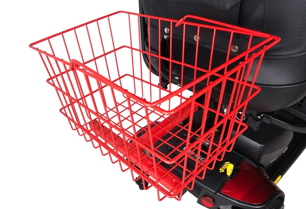 Large Rear Basket For Mobility Scooters - RED