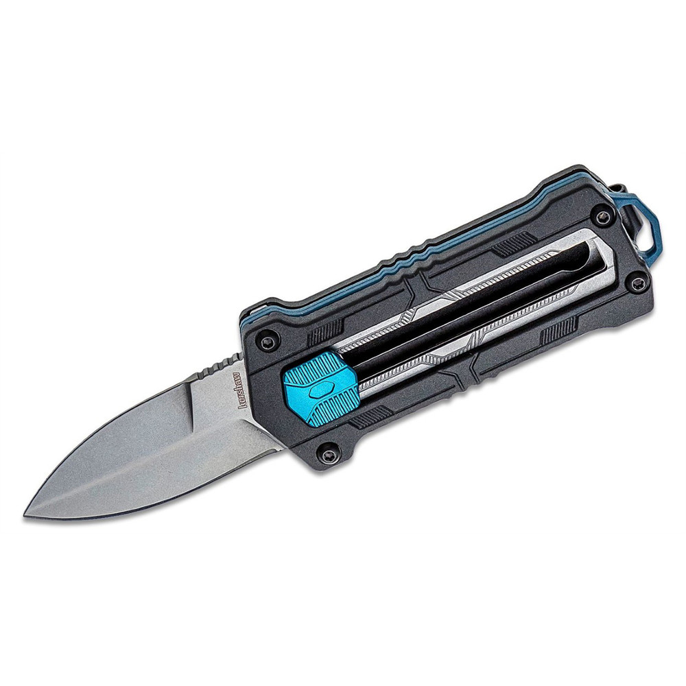 Kershaw Kapsule Manual Open Sliding Button Lock Single Edge Spear Point Blade ED