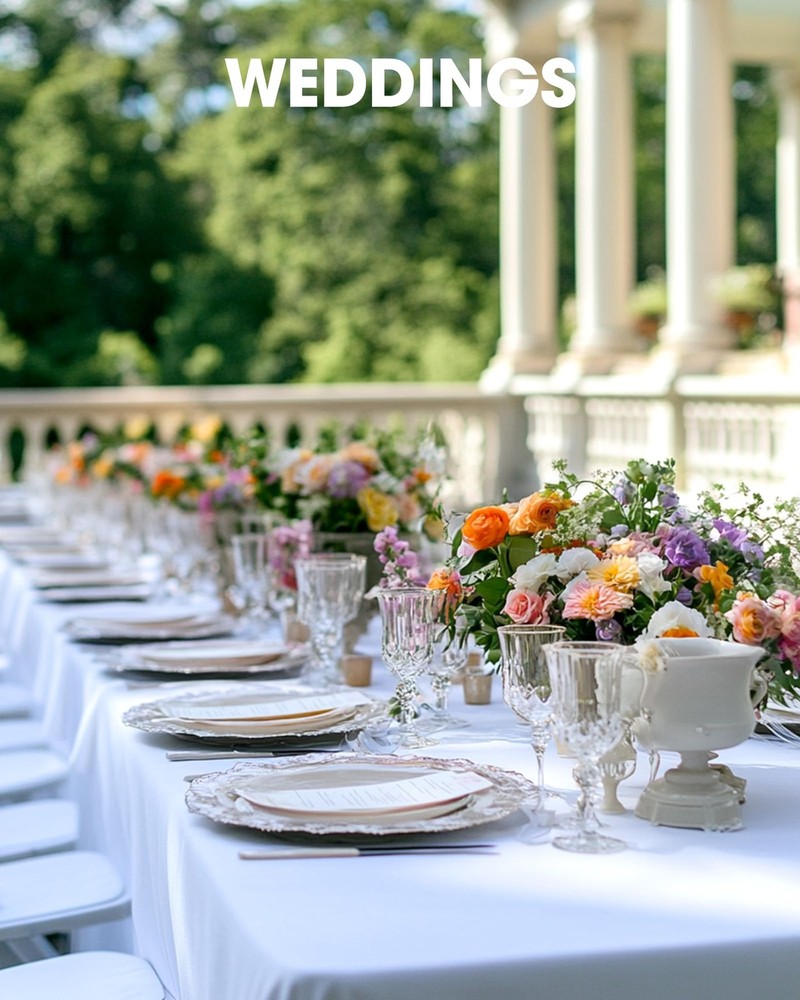 Rectangle Table Cloth 60" x 102" – Durable Polyester Tablecloth Offers Reusab...