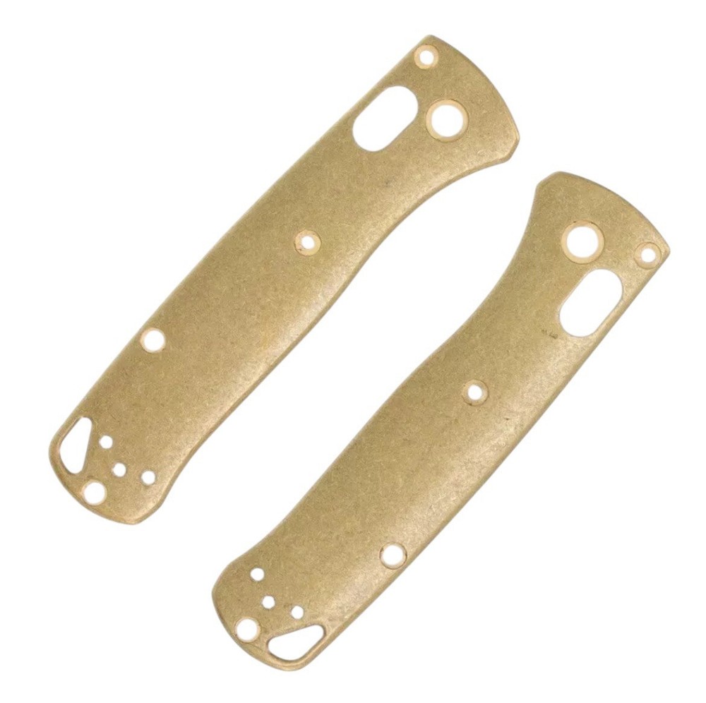 Scikio Custom Benchmade Mini Bugout Brass Handle Scales
