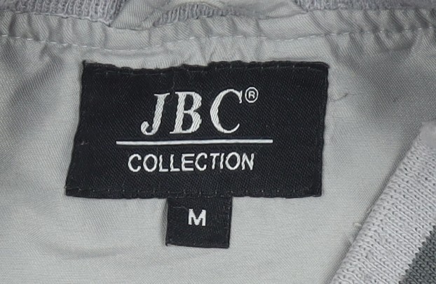 JBC Men’s Grey Polyester Basic Jacket Size M Full Zip Casual