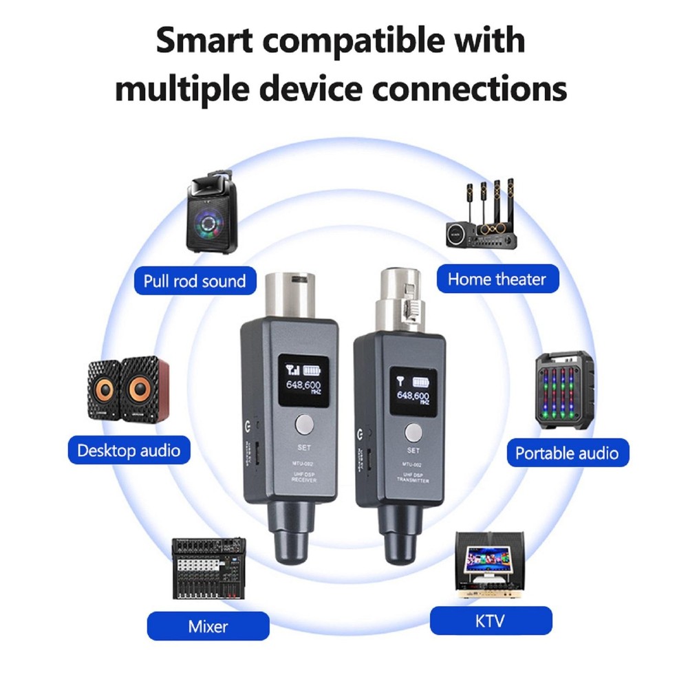 U3 Wireless Mic System Transmitter Receiver Microphone Adapter for Audio Mixer a