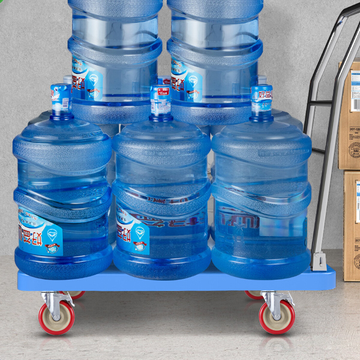 8 Pack Heavy Duty 4'' Caster Wheels Swivel Plate Polyurethane Wheels w/Brake US