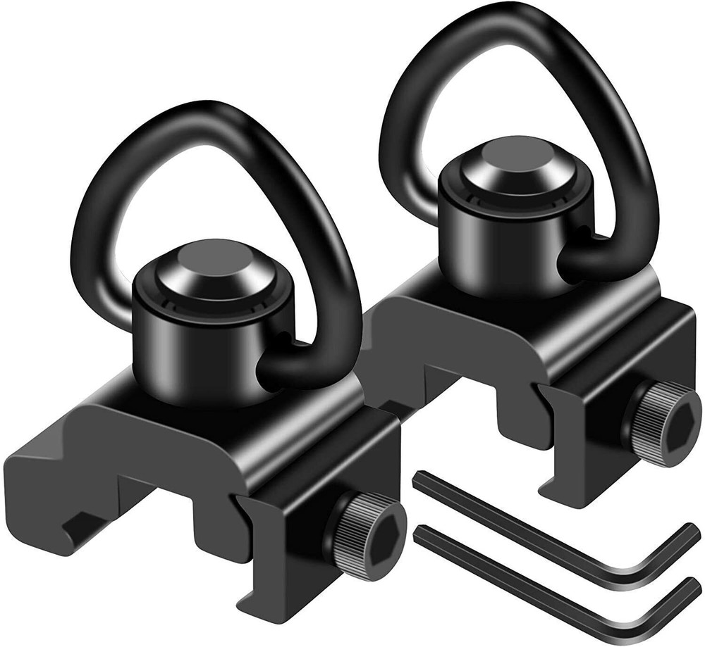 2Pack QD Sling Swivels Adapter MLOK Quick Release Push Button QD Sling Mount