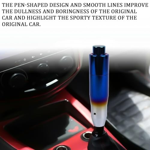 Car Modified Gear Lever with Adapter, 5.7" Automatic Shift Knob Easy Multicolor