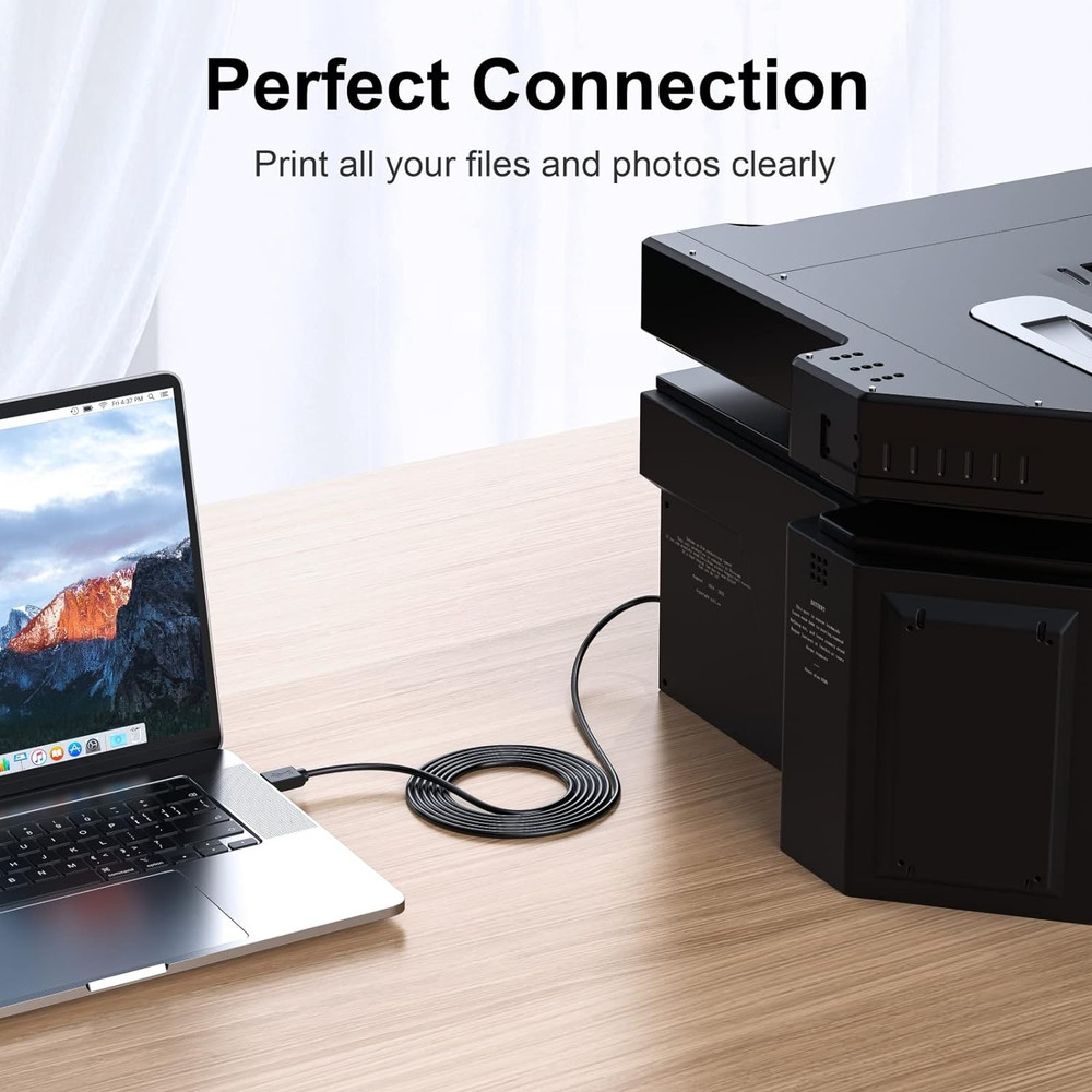 Printer Cable 25 FT - USB a to USB B Printer Cable Compatible with HP, Canon, Br