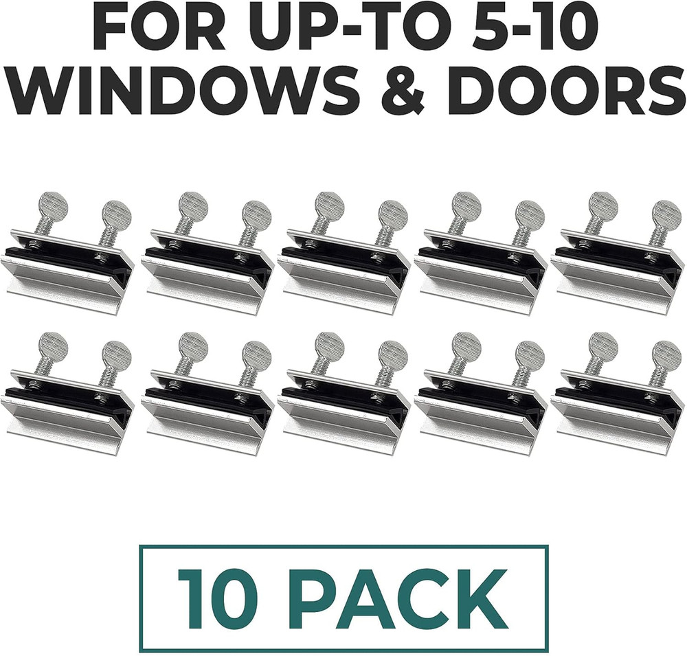 Window Locks, 10 Pack for Vertical and Horizontal Windows, Sliding Window Locks,