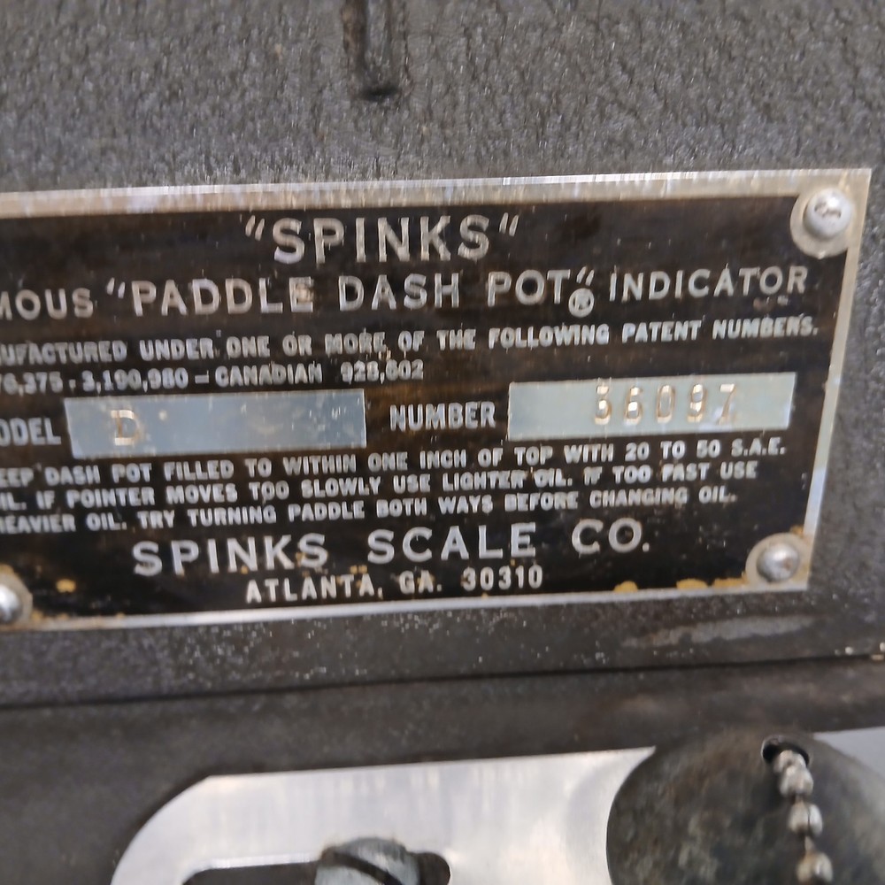 Vintage SPINKS "Paddle Dash Pot" Indicator Scale Model D NOT TESTED