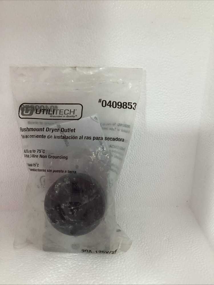 Utilitech Flushmount Dryer Outlet #0409853 New