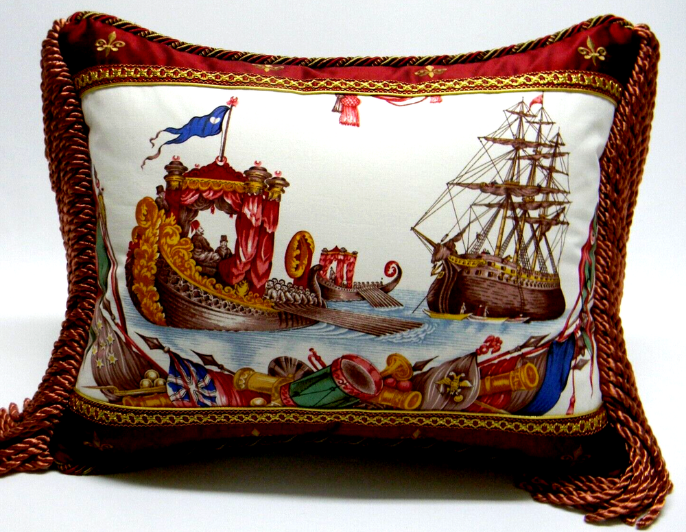 Scalamandre fabric "Bajel Turco" Designer Pillow With insert
