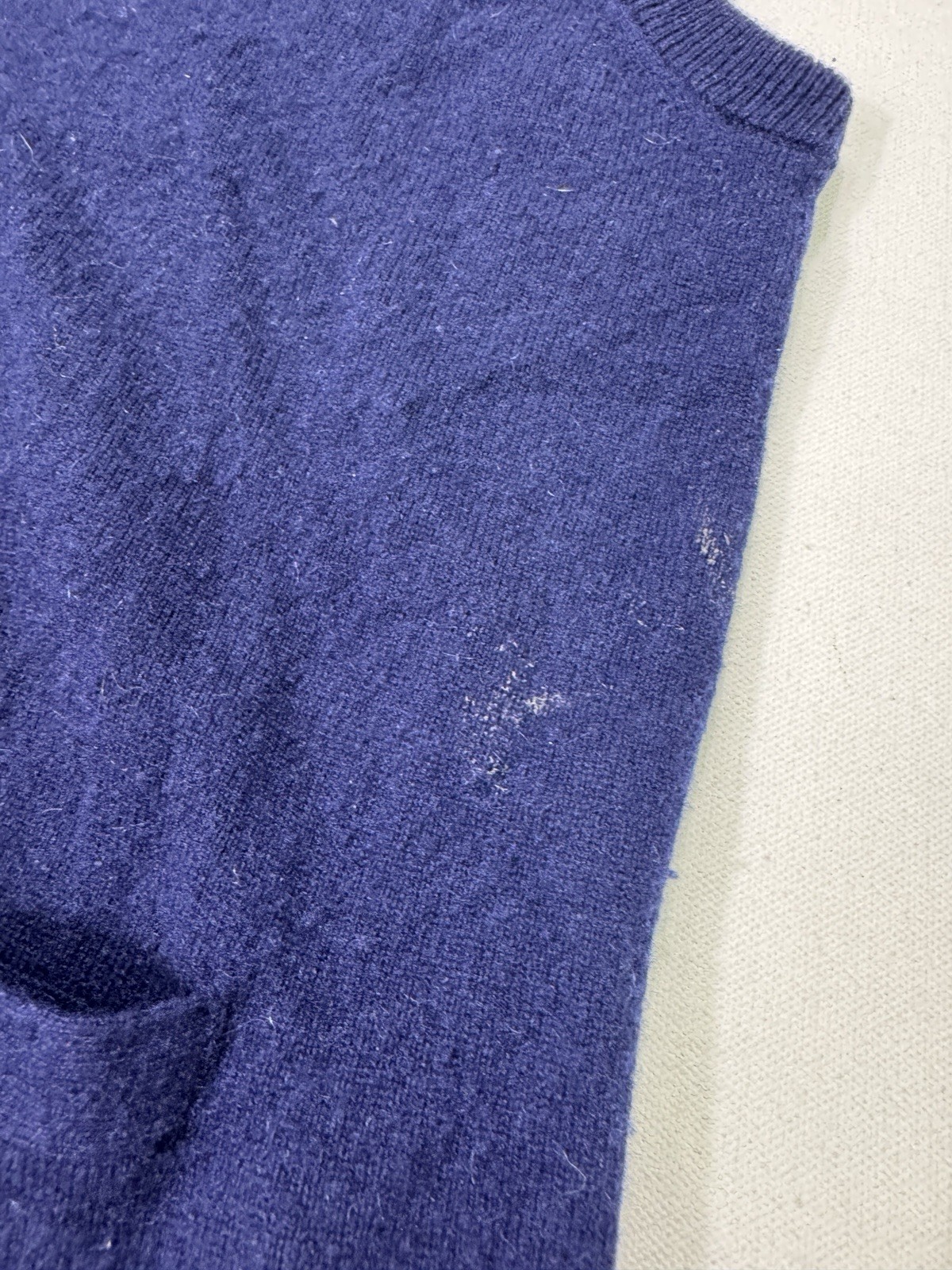 Polo Ralph Lauren Washable Cashmere Sweater Vest Button Navy Blue Men's Medium