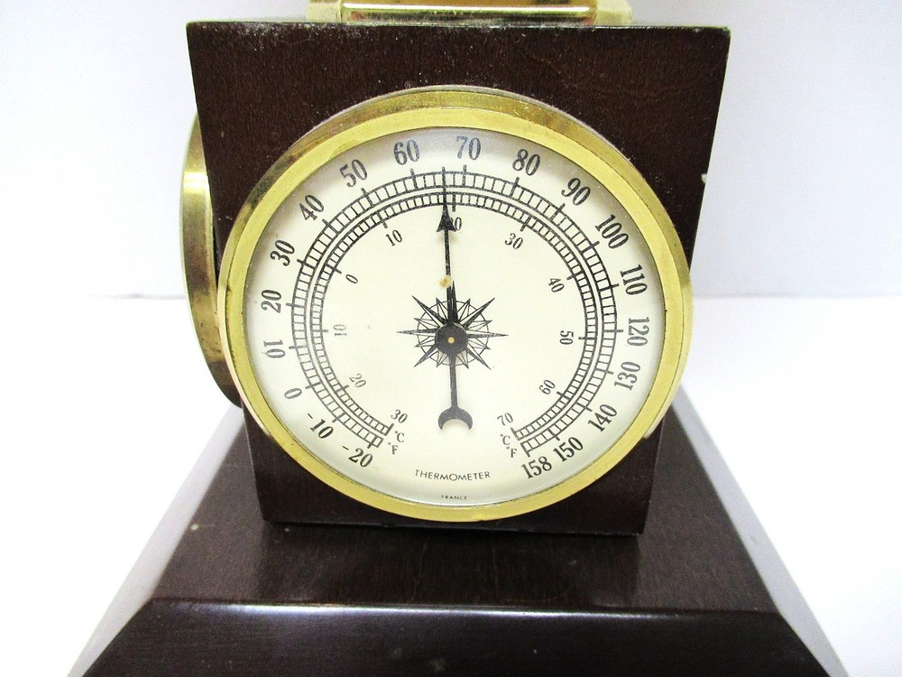 REPLOGLE GLOBES INC 9 INCH GLOBE WITH BAROMETER, TEMPERATURE, HYGROMETER VG