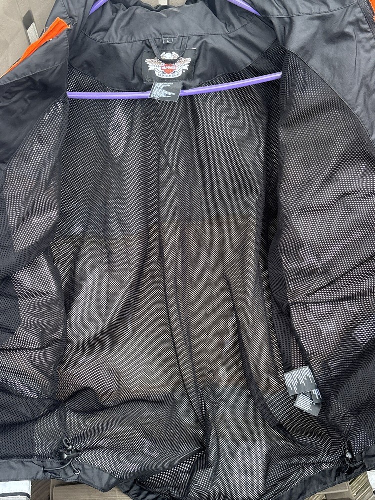 Harley-Davidson Motorcycle Rain Suit Set Jacket Pants Reflective Size Large