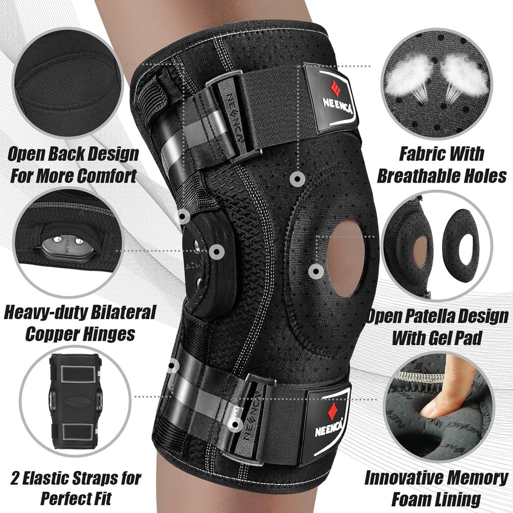 NEENCA Professional Knee Brace - Black, XL