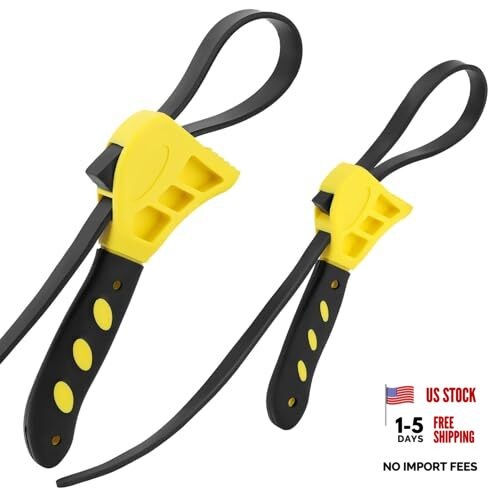 Adjustable Rubber Strap Wrench Set 24" & 19.7" – Multi-Purpose Grip Tool for