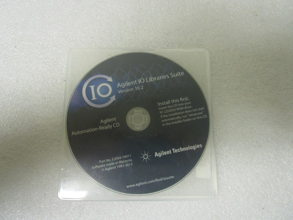 Agilent IO Libraries Suite Ver 16.2 Software Automation Ready CD E2094-10011