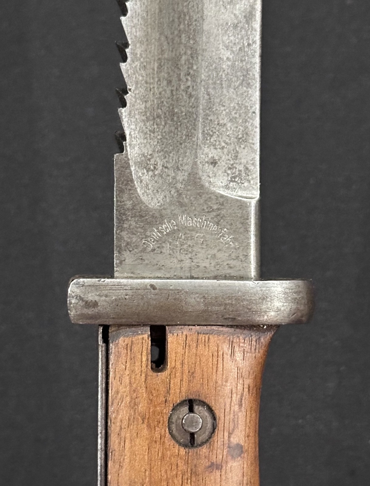 Original German Pioneer Bayonet (Saw Back) Deutsche Maschinenfabrik A-G