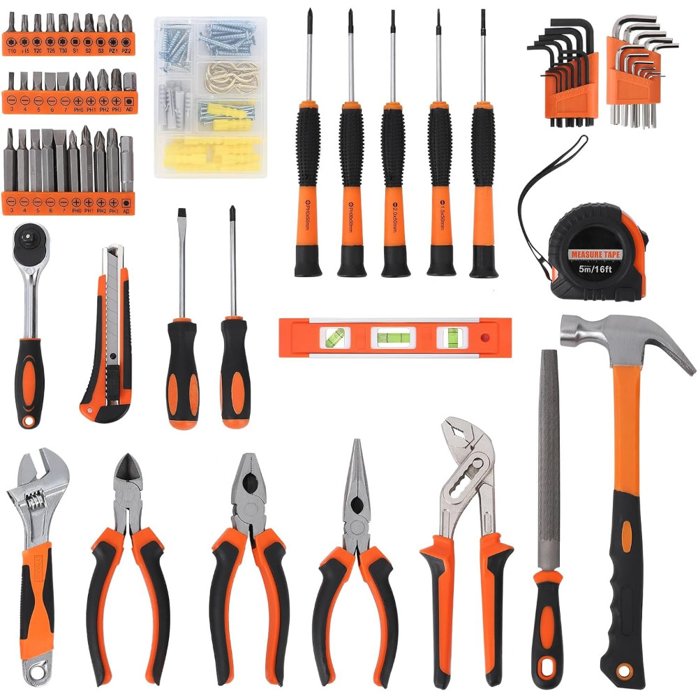 Comprehensive Socket & Tool Set 236 Pcs W/ Case for Car Repairs, Drives Included