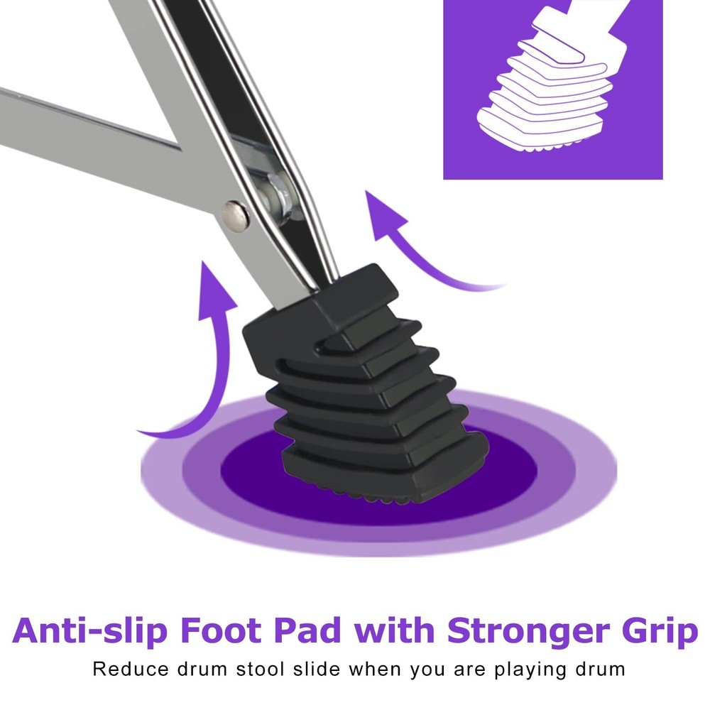 EASTROCK Drum Throne Adjustable Height, Drum Stools Rotatable Padded Motorcyc...