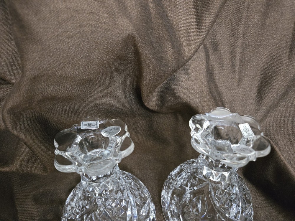 Crystal Candle Holder Candy Dish Parfait Dish Vintage