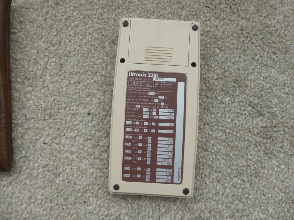 Litronix 2210 Slide Rule Calculator with Soft Case