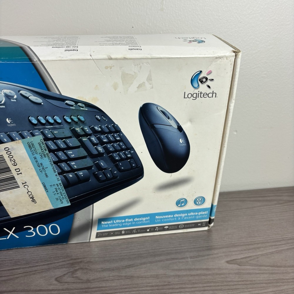 Logitech Cordless LX300 Desktop Express Keyboard and Mouse Combo