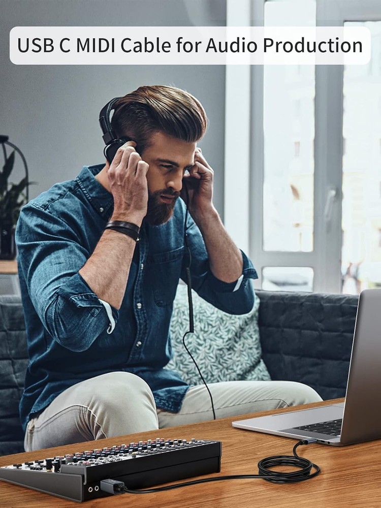 CableCreation USB B to C Printer Cable 10FT, USB-C Space Grey