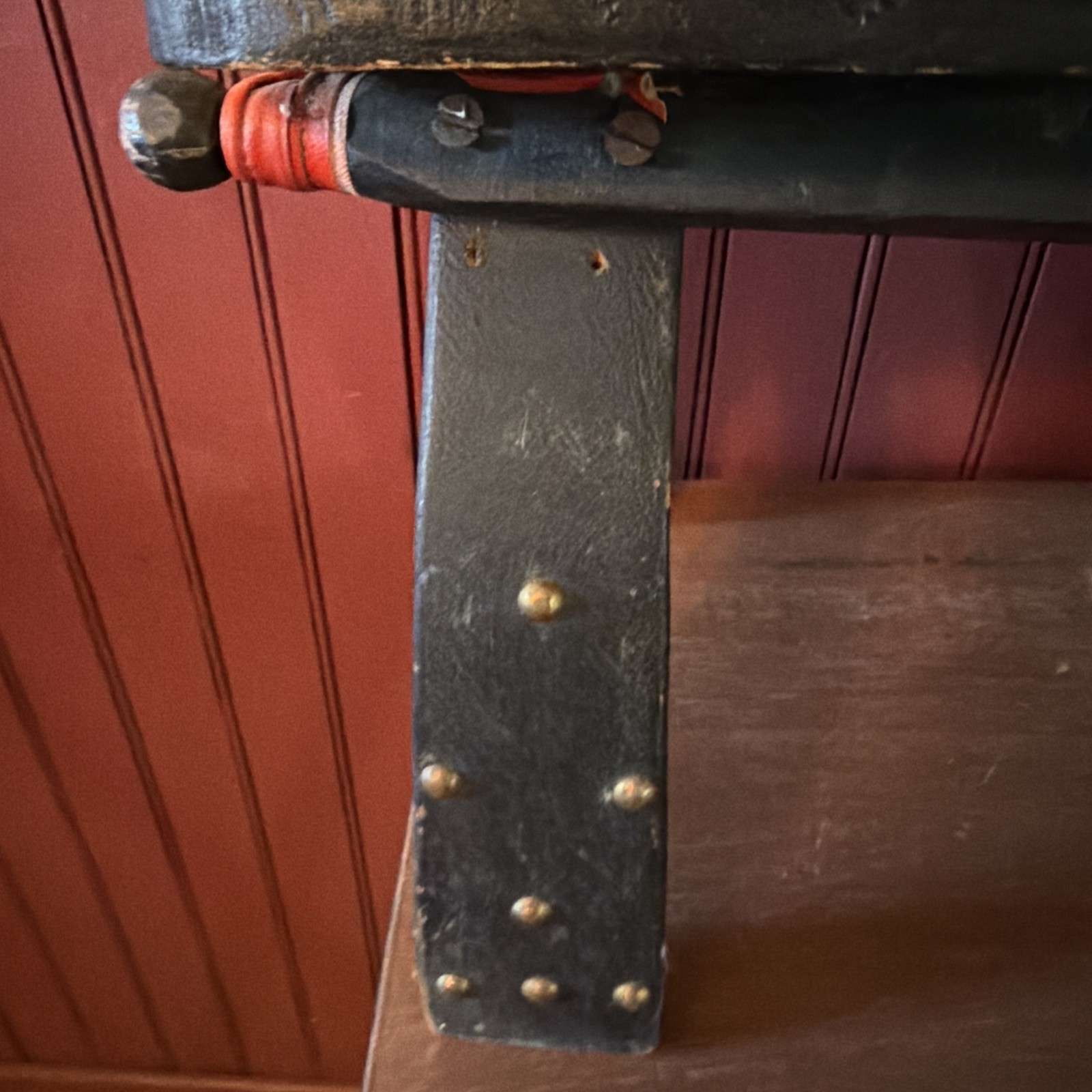 Vintage TURKISH Camel Head Pommel Padded Saddle Stool, Footstool. 23.5” X 18.5”.