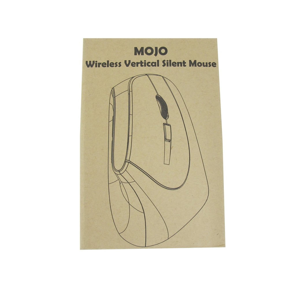 MOJO Silent Bluetooth Vertical Mouse - Wireless Optical Ergonomic Mouse w/Adj...