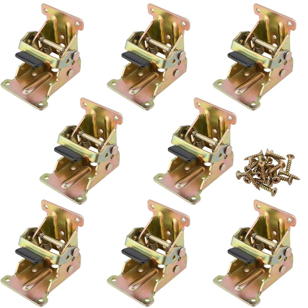 Foldable Support Bracket 90 Degree Lock Extension Hinge Heavy Duty 8 PCS