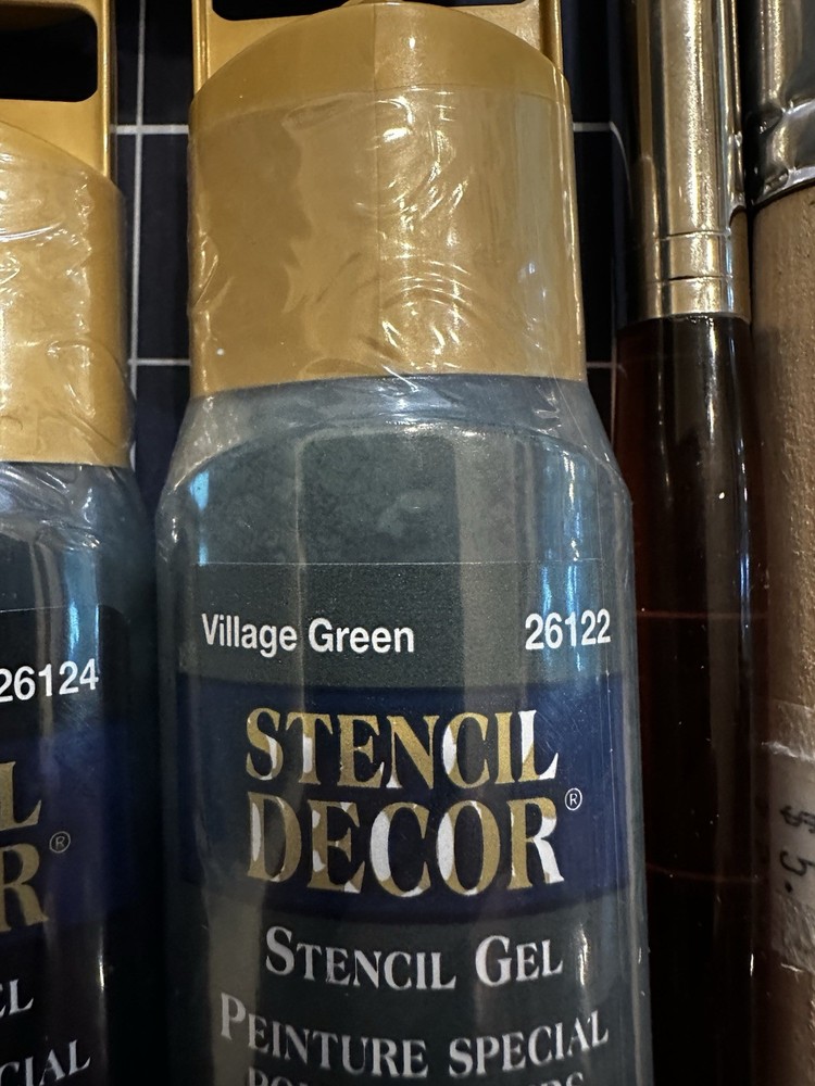 Stencil Paints And Brushes