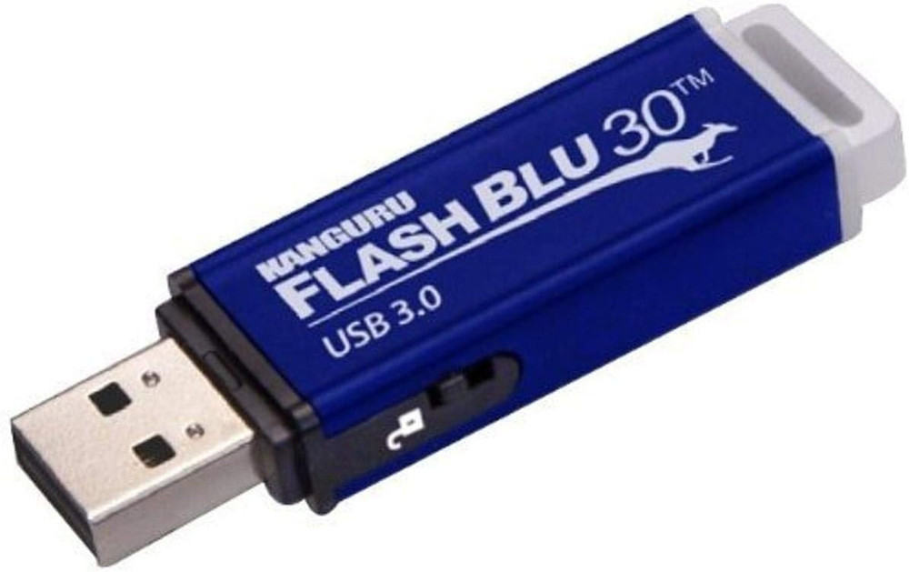 Kanguru Flashblu30 – 16GB USB Flash Drive – Physical Write Protection Switch - S