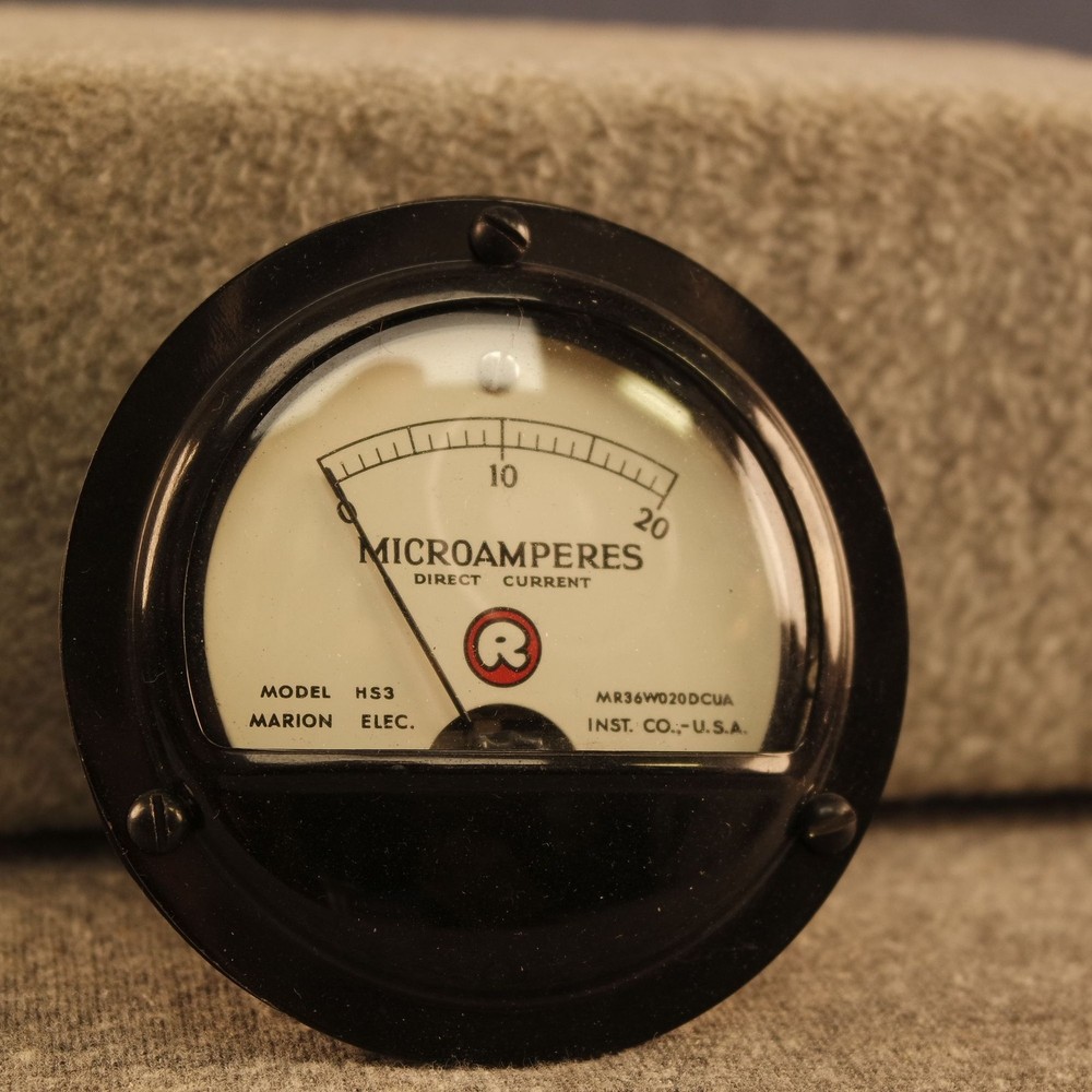 Marion Sealed Panel Meter 20 Microamp Movement 0 20 Scale Tested