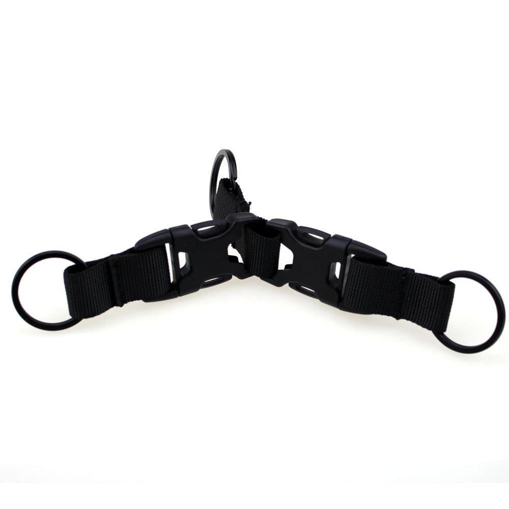 NEW Quick Release Buckle Tactical Backpack Belt Buckle Double Key Chain