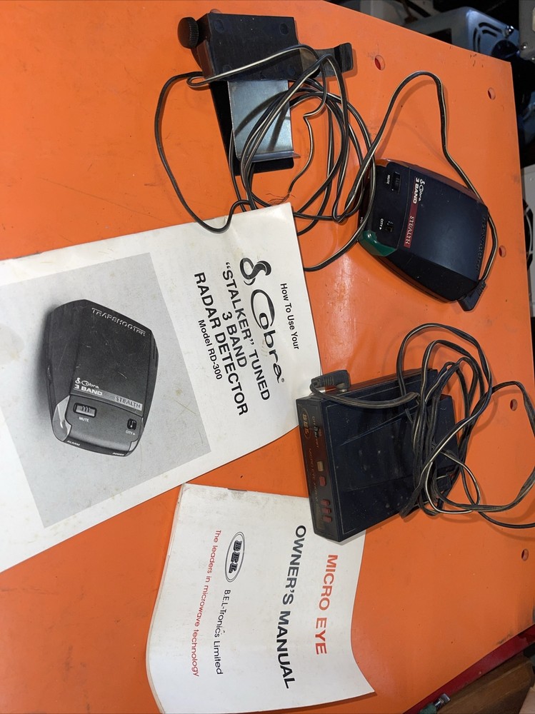 Beltronics BEL Micro Eye XKR-VI & Cobra Stealth Radar Detector Untested