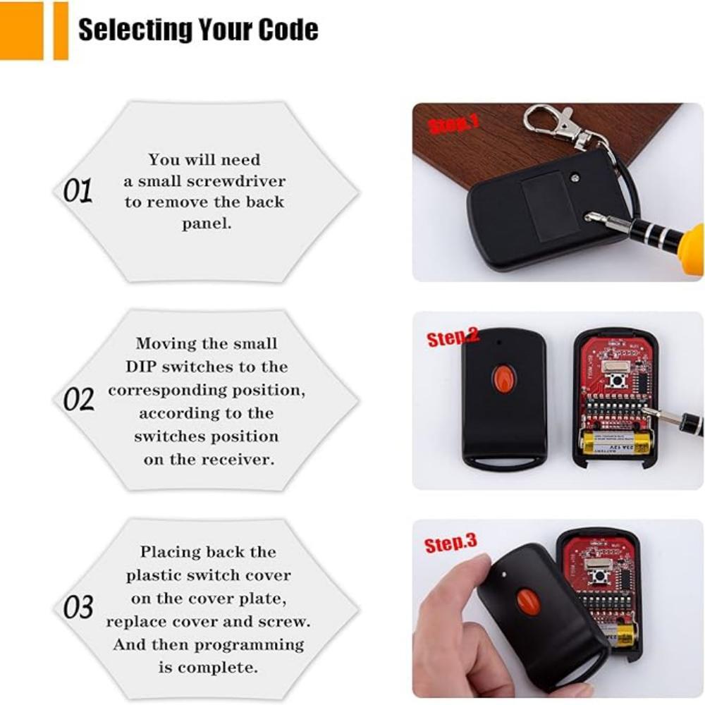 1/2 For 3089 Multi-Code Linear MCS308911 300mhz Black Remote Multicode 308911