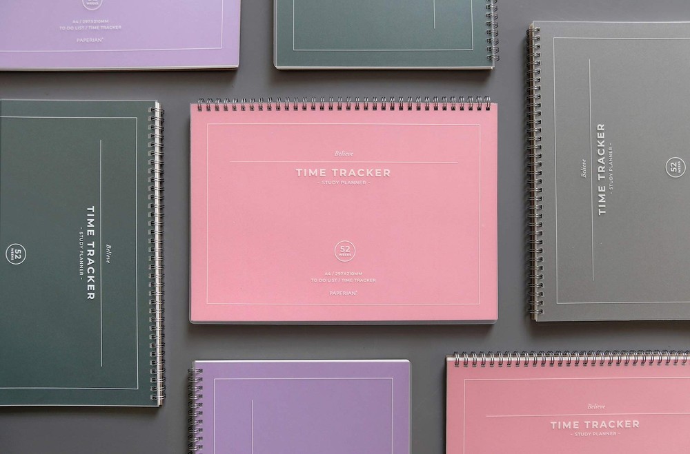 Paperian Believe Time Tracker - A4 Size Wirebound Undated Learning Planner/To...