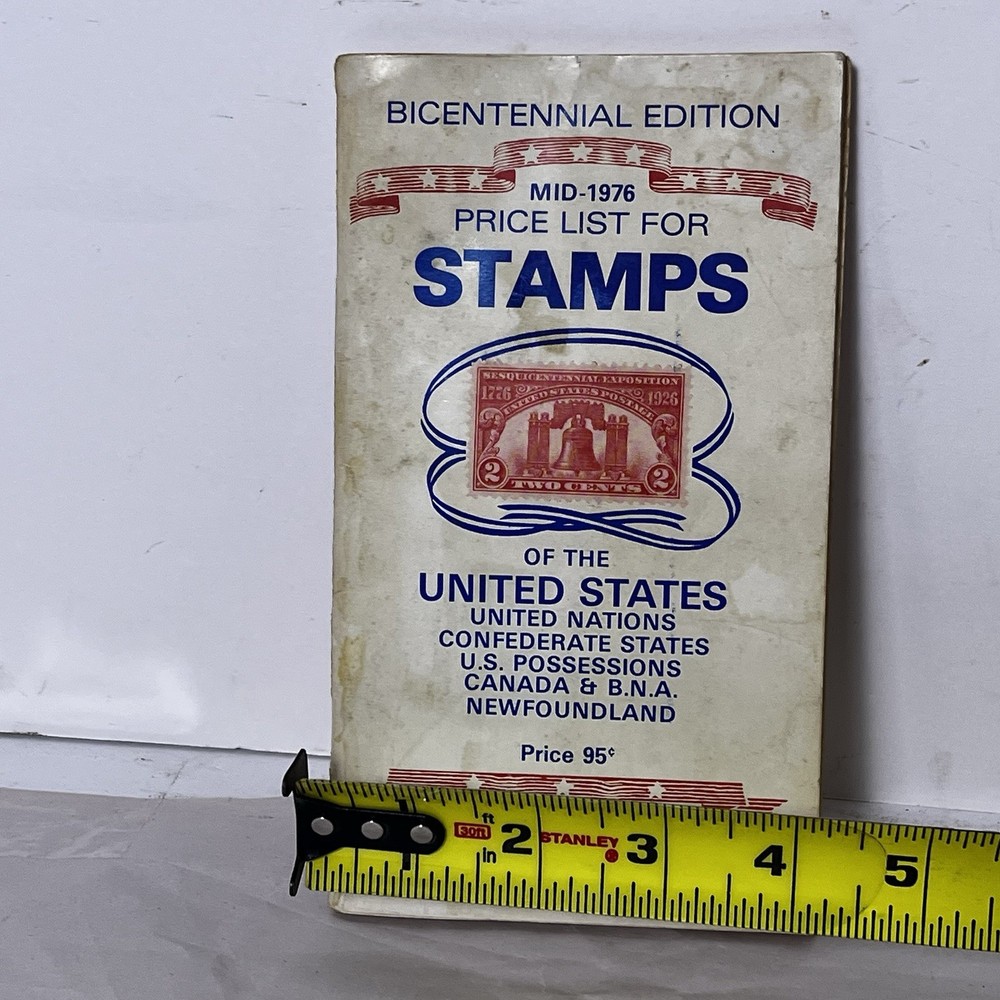 Vintage Mid 1976 Price List For Stamps Of The United States Collectors Book