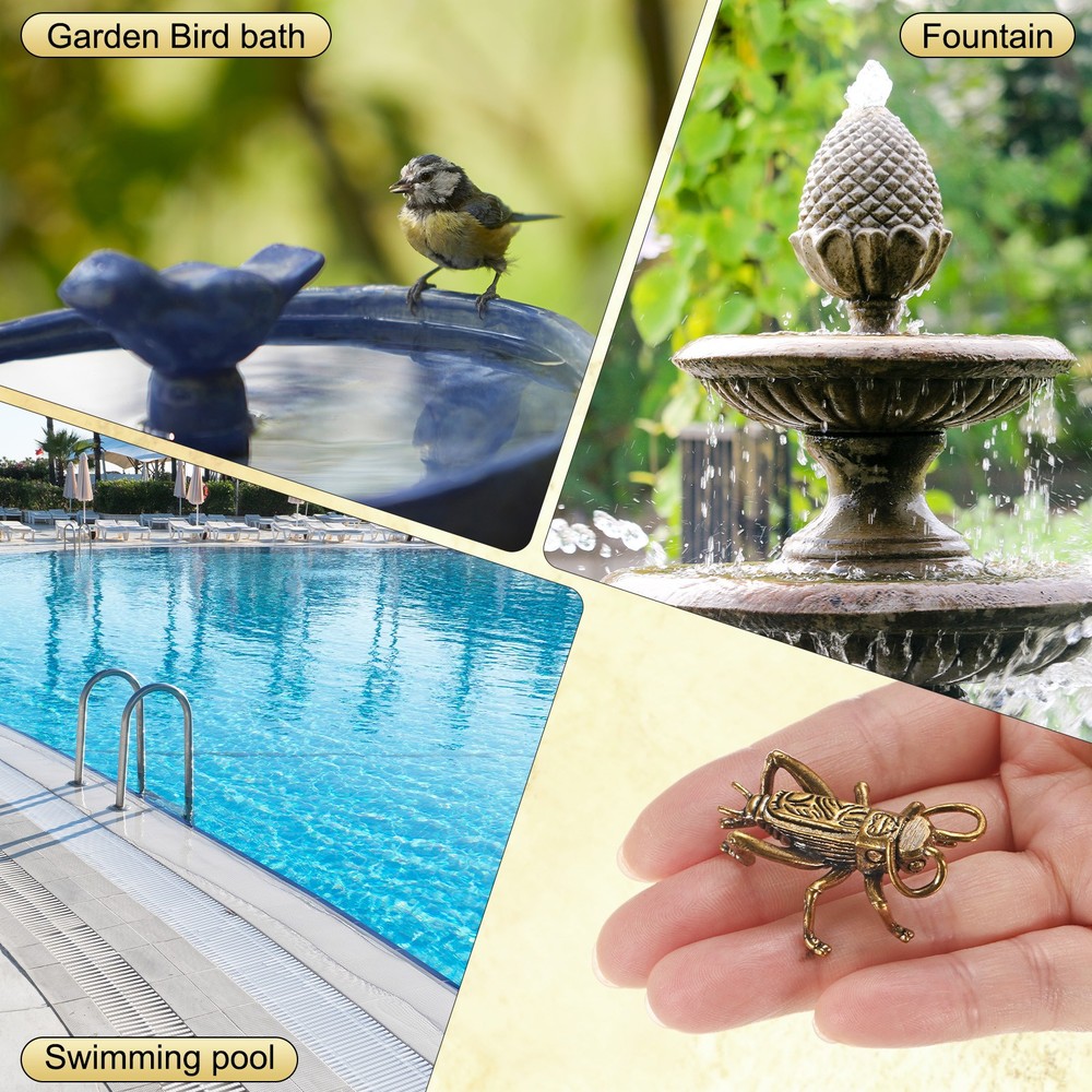 3-Pack Bird Bath Copper Disk, Mini Bird Bath Copper Ornaments [Cricket]