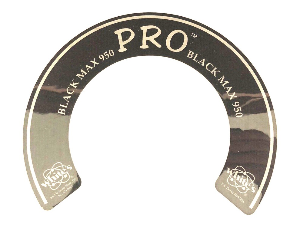 Whites Black Max 950 PRO Loop Decal #624-0403