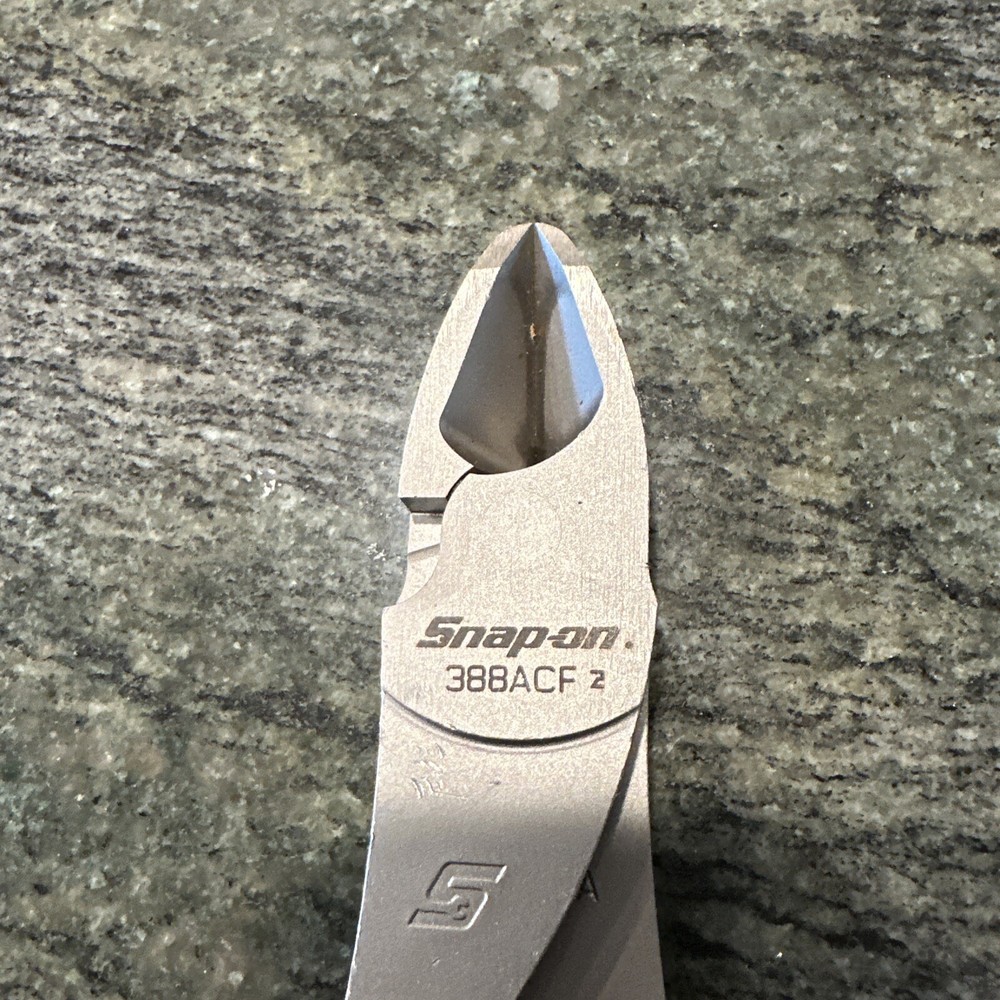 Snap-On 388acf 8" vector edge high leverage diagonal cutter black READ